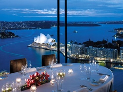 Australia, Opera w Sydney, Taras, Restauracja, Panorama