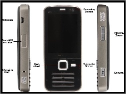 Opis, Przód, Czarna, Nokia N78, Boki