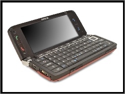 Nokia E90, Czarna, Czerwona, Otwarta