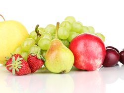 Owoce, Jabłka, Winogrona, Gruszki