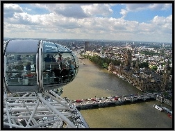 Most, Pałac, Westminsterski, Wieża, Widokowa, Rzeka, Londyn, Tamiza