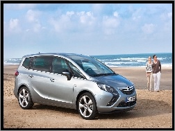 Para, Plaża, Opel Zafira III, Morze