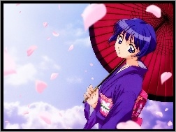 parasol, Ai Yori Aoshi, dziewczyna