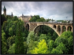 Parku, Zamek, Most, Luksemburg, Fragment