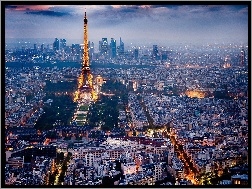 Paryż, Widok, Eiffla, Wieża, Miasta