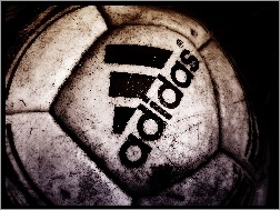 Piłka, Logo, Czarne, Adidas