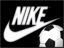 Piłka, Logo, Tło, Czarne, Nike