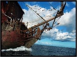 Piraci Z Karaibów, Chmury, Żaglowiec, Film