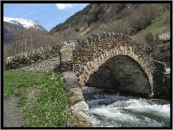 Pireneje, Kamienny, Mostek, Rzeka, Andora, Valira