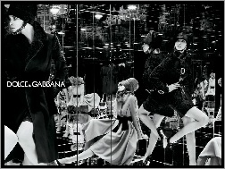 lustro, płaszcz, kobiety, Dolce And Gabbana, futro