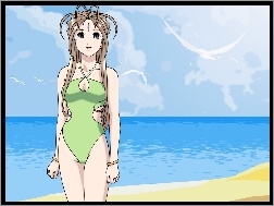 plaża, Oh My Goddess, kobieta