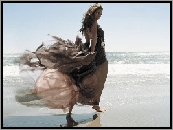 Plaża, Zwiewna, Leona Lewis, Suknia