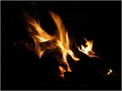 Spalanie, Płomienie, Ogień