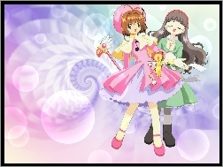 pluszak, dziewczyny, Cardcaptor Sakura, sukienki