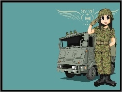 pojazd, Azumanga Daioh, żołnierz