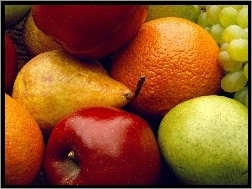 Pomarańcza, Jabłka, Owoce, Kolorowe, Gruszki