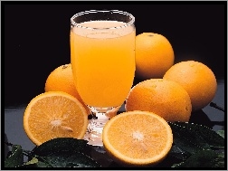 Pomarańczowy, Pomarańcze, Sok
