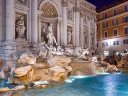 Posągi, Rzym, Włochy, Fontanna Di Trevi