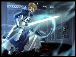 dom, postacie, kobieta, Fate Stay Night, miecz