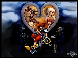 duck, postacie, donald, klucz, serce, Kingdom Hearts, goofy