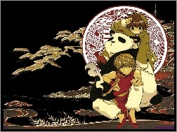Saiyuki, panda, fajka, postacie