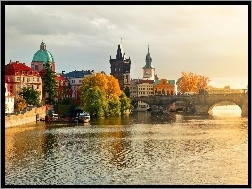 Praga, Rzeka, Most, Europa, Czechy, Miasto