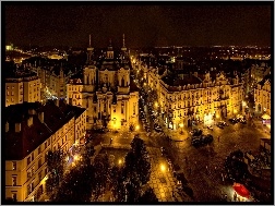 Noc, Praga, Czechy