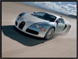 Prędkość, Bugatti Veyron, Srebrne, Pełna