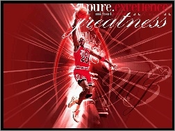 promienie czerwone, koszykarz, Koszykówka, Michael Jordan