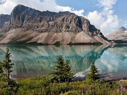 Prowincja Alberta, Góra Crowfoot Mountain, Roślinność, Park Narodowy Banff, Kanada, Jezioro Bow Lake