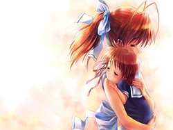 przytulanie, Nagisa, Clannad, Ushio