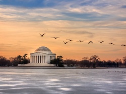Ptaki, Pomnik, Waszyngton, Thomas Jefferson