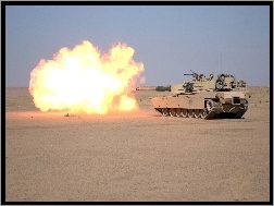 Pustynia, Strzał, M1A1 Abrams, Ogień