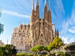 Sagrada Familia, Kościół, Barcelona, Hiszpania, Świątynia Pokutna Świętej Rodziny