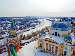 Rosja, Rzeka, Miasto, Śnieg