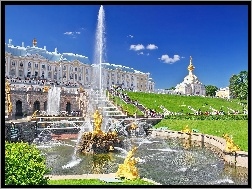 Rosja, Fontanna, Zabytek, Pałac, St Petersburg