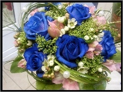Bukiet, Róże, Niebieskie