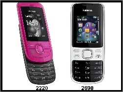 Srebrna, Różowa, Nokia 2690, Nokia 2220, Czarna