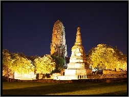 Ruiny, Ayutthaya, Miasto, Historyczne, Tajlandia