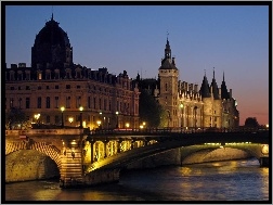 Rzeka, Paryż, Francja, Most