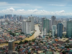 Domy, Filipiny, Miasto, Rzeka Pasig, Manila
