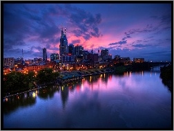 Rzeka, Miasto, Nashville, Nocą