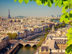 Rzeka, Paryż, Miasto, Wieża Eiffla