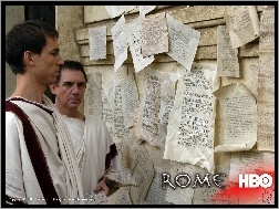 rzymianie, kartki, Rome, ściana