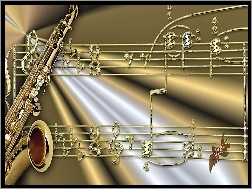 Saksofon, Pięciolinia