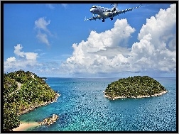 Morze, Samolot, Wyspy