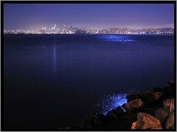 San Francisco, Kamienie, Morze, Noc