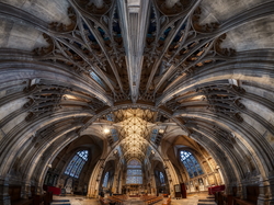 Anglia, Kościół, York, Sklepienie, Katedra York Minster, Wnętrze, Panorama sferyczna