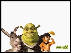 Shrek 2, osioł, Shrek, kot