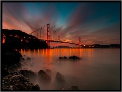 Słońca, Most, San Francisco, Zachód